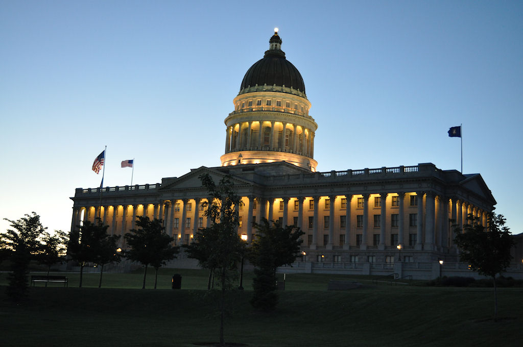 Utah State Capitol at Dusk