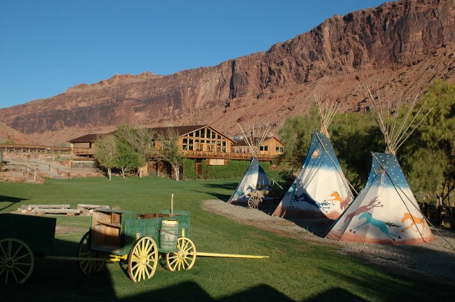 Tipis at the Red Cliffs Lodge