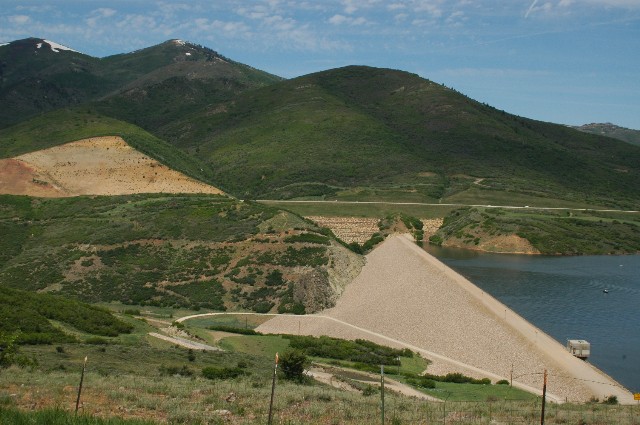 Jordanelle Dam and Road Cut