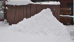 Side View of Snow Pile