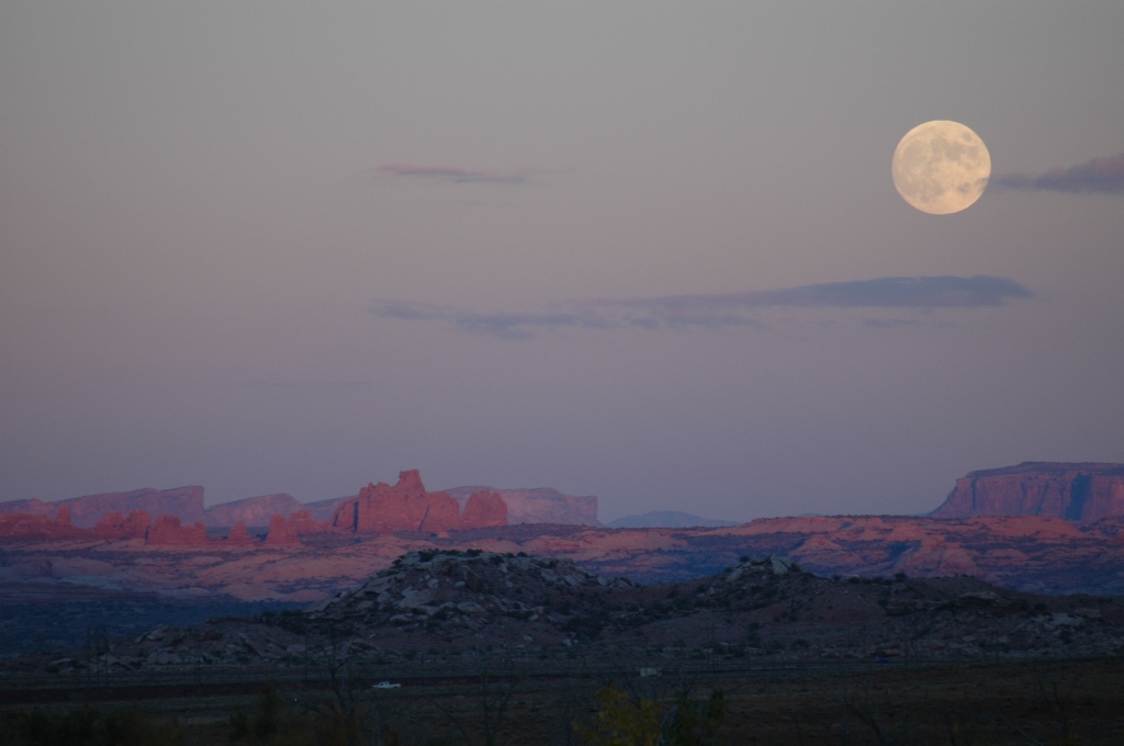 Moon over Arches