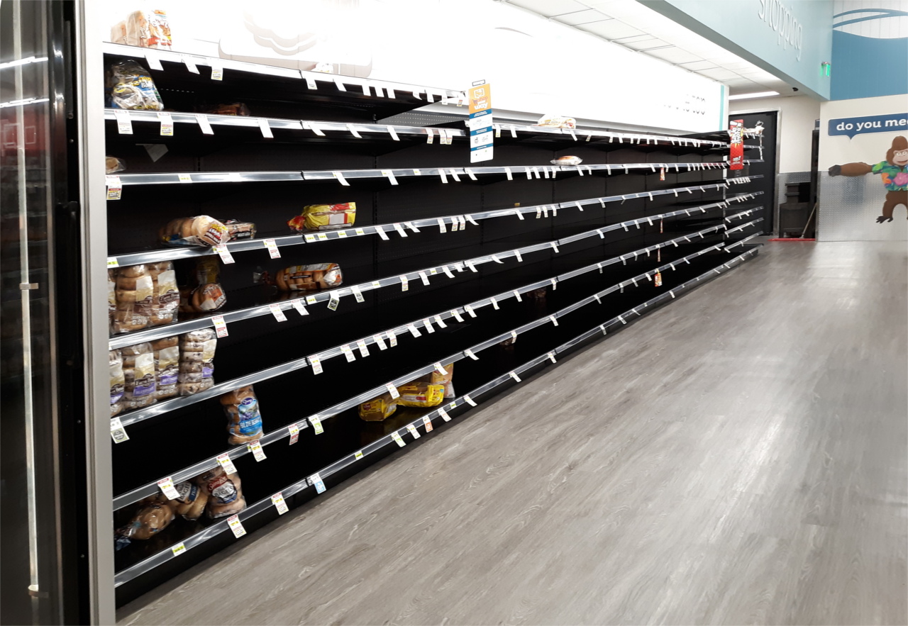 Empty Bread Shelves